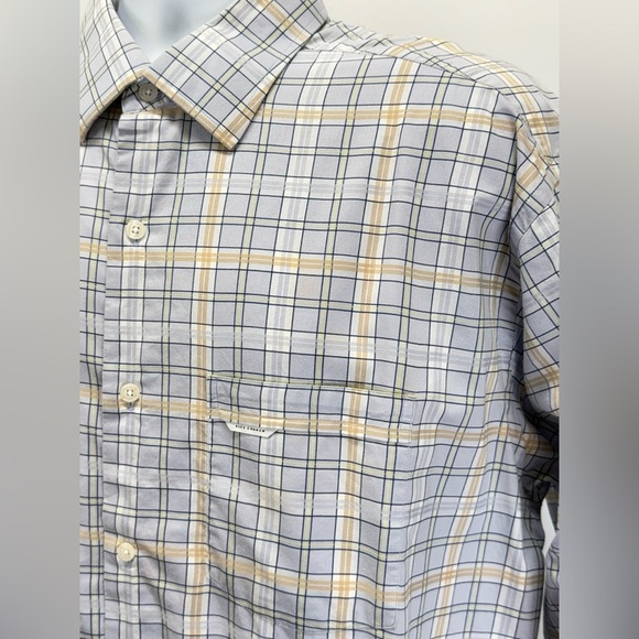 ALEX CANNON Men’s light blue and beige plaid long sleeve button down size XL - Picture 2 of 12